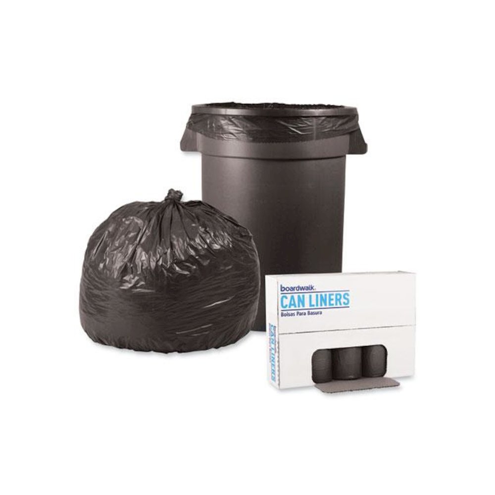 Low-Density Waste Can Liners, 33 gal, 1.1 mil, 33" x 39", Gray, Perforated Roll, 25 Bags/Roll, 4 Rolls/Carton. Picture 4