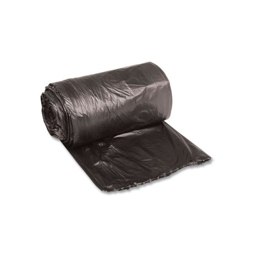 Low-Density Waste Can Liners, 16 gal, 0.35 mil, 24" x 32", Black, Perforated Roll, 50 Bags/Roll, 10 Rolls/Carton. Picture 1