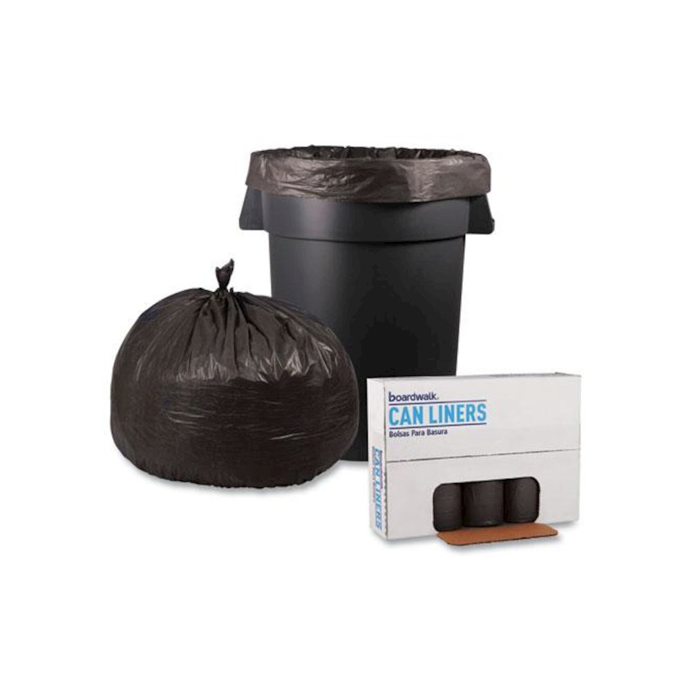 Low-Density Waste Can Liners, 45 gal, 0.95 mil, 40" x 46", Gray, Perforated Roll, 25 Bags/Roll, 4 Rolls/Carton. Picture 4