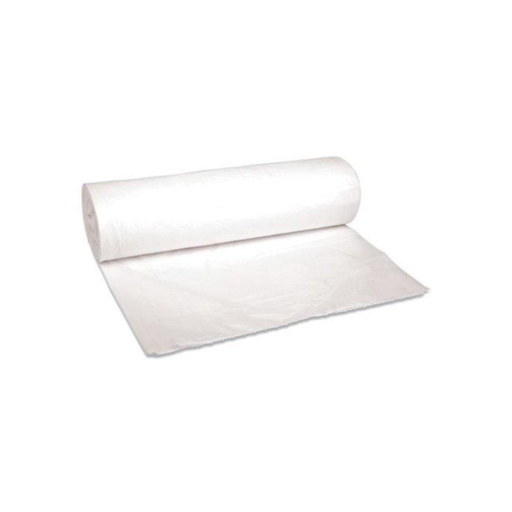Low-Density Waste Can Liners, 45 gal, 0.6 mil, 40" x 46", White, Perforated Roll, 25 Bags/Roll, 4 Rolls/Carton. Picture 1