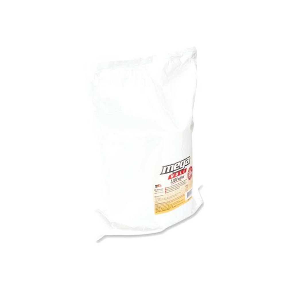 Gym Wipes Mega Roll Refill, 8 x 8, Unscented, White, 1,200/Roll, 2 Rolls/Carton. Picture 2