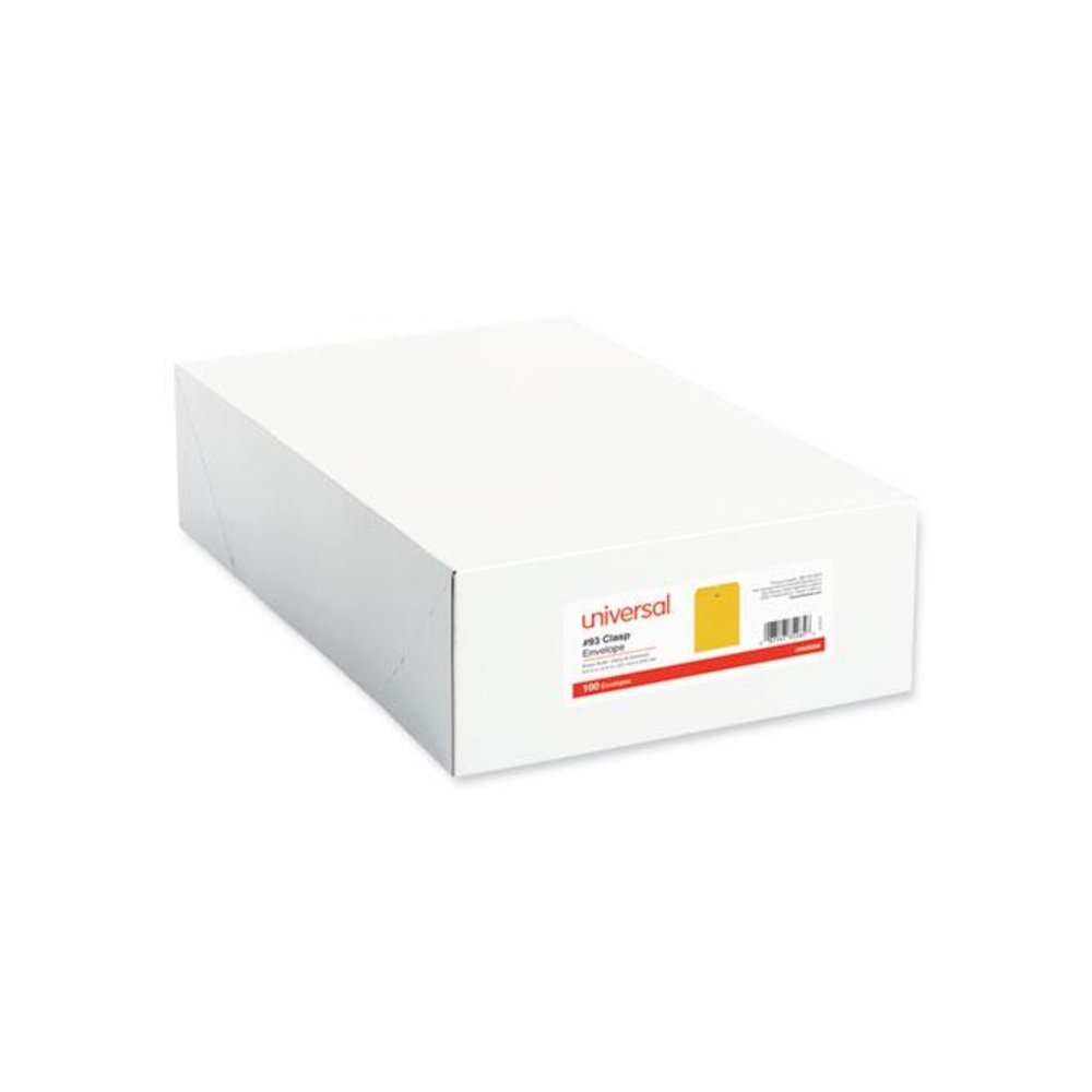Kraft Clasp Envelope, #93, Square Flap, Clasp/Gummed Closure, 9.5 x 12.5, Brown Kraft, 100/Box. Picture 6