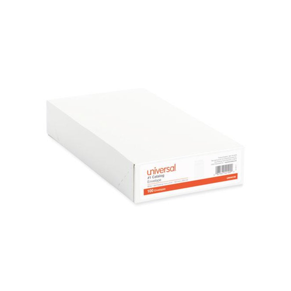 Self-Stick Open End Catalog Envelope, #1, Square Flap, Self-Adhesive Closure, 6 x 9, White, 100/Box. Picture 2