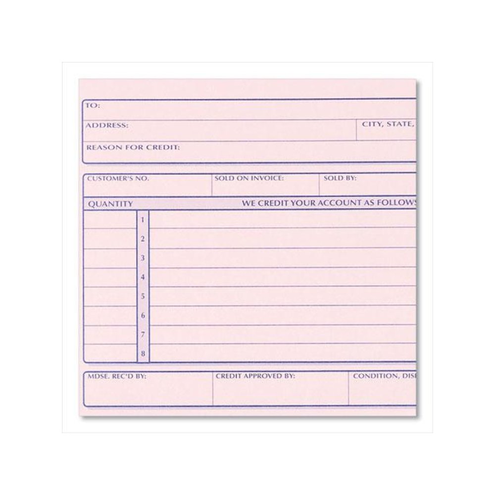 Credit Memo Book, Three-Part Carbonless, 5.5 x 7.88, 50 Forms Total. Picture 4