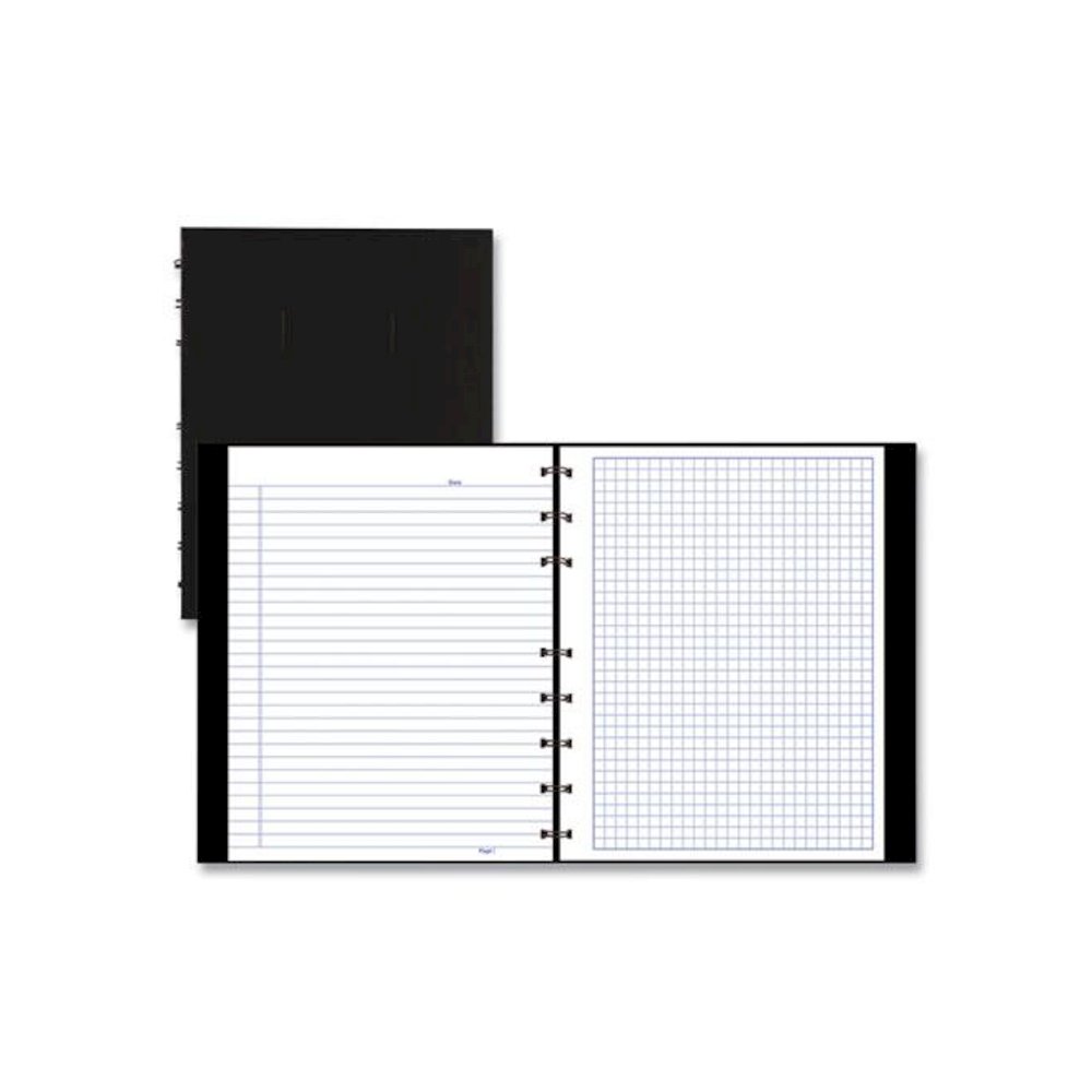 NotePro Quad Notebook, Data/Lab-Record Format with Narrow and Quadrille Rule Sections, Black Cover, (96) 9.25 x 7.25 Sheets. Picture 3