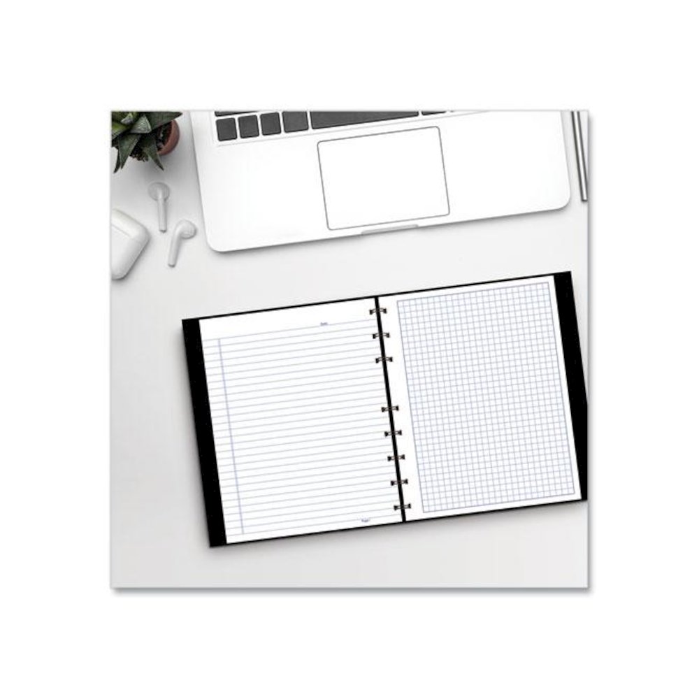 NotePro Quad Notebook, Data/Lab-Record Format with Narrow and Quadrille Rule Sections, Black Cover, (96) 9.25 x 7.25 Sheets. Picture 4