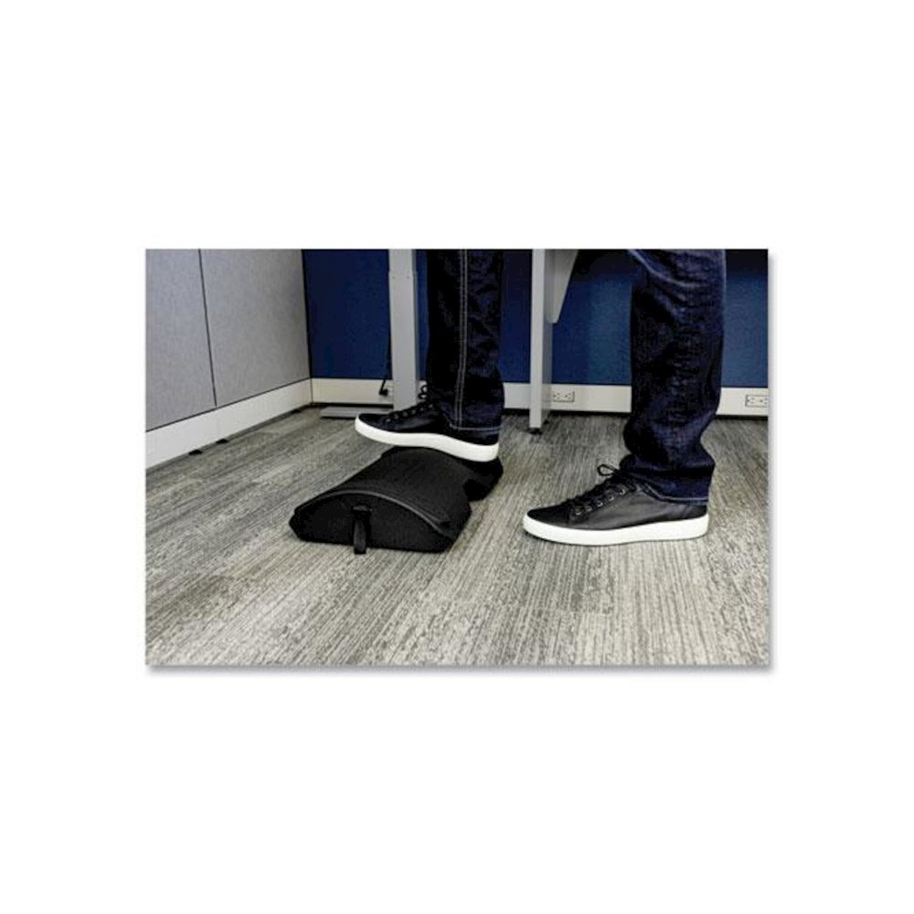 Foot Rest for Standing Desks, 19.98w x 11.97d x 4.2h, Black. Picture 5