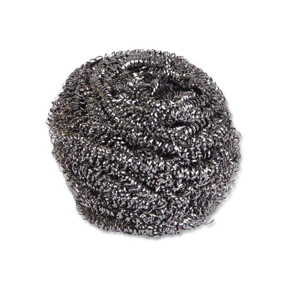 Stainless Steel Scrubber, Large Size, 2.5 x 2.75, Steel Gray, 12/Carton. Picture 1