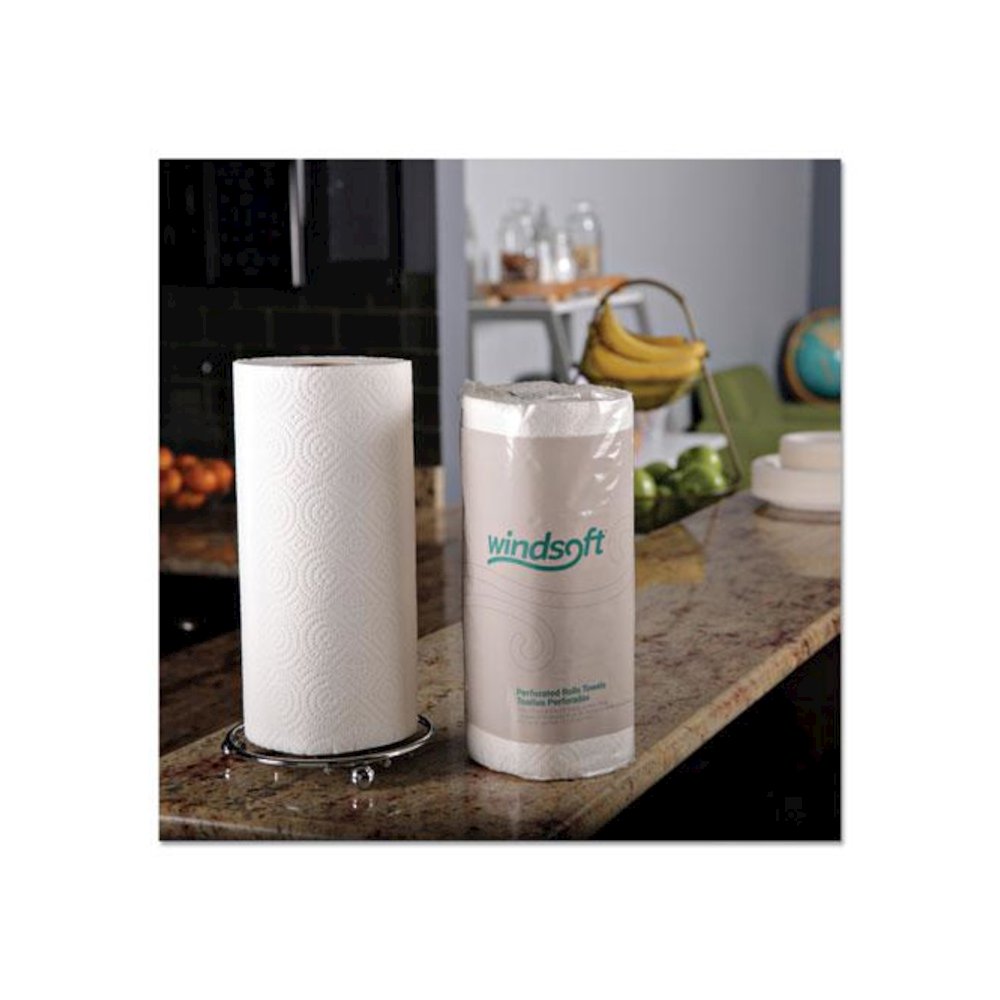 Kitchen Roll Towels, 2-Ply, 11 x 8.5, White, 85/Roll, 30 Rolls/Carton. Picture 4