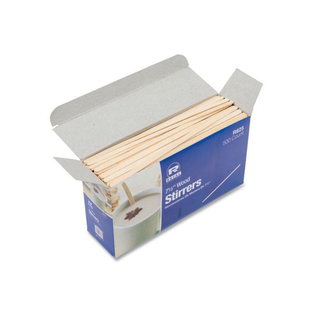 Wood Stir Sticks, 7.5" Long, 500/Box, 10 Boxes/Carton. Picture 5