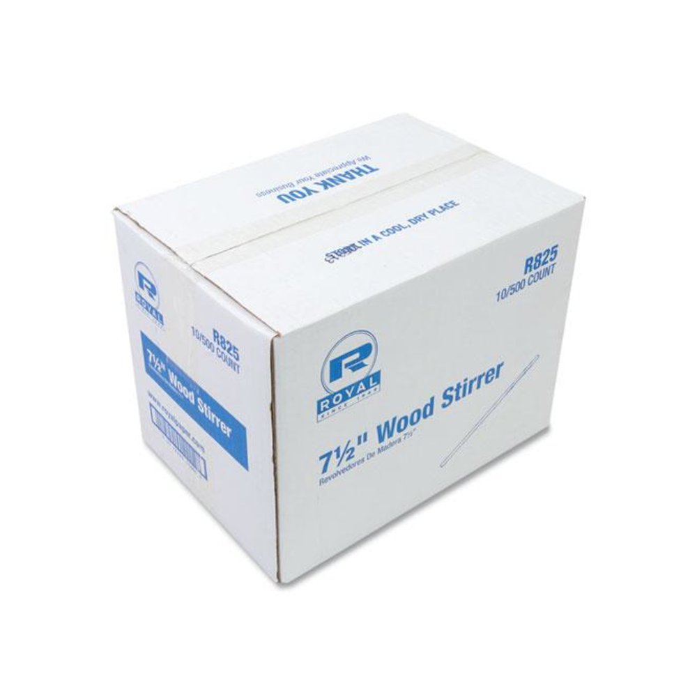 Wood Stir Sticks, 7.5" Long, 500/Box, 10 Boxes/Carton. Picture 1