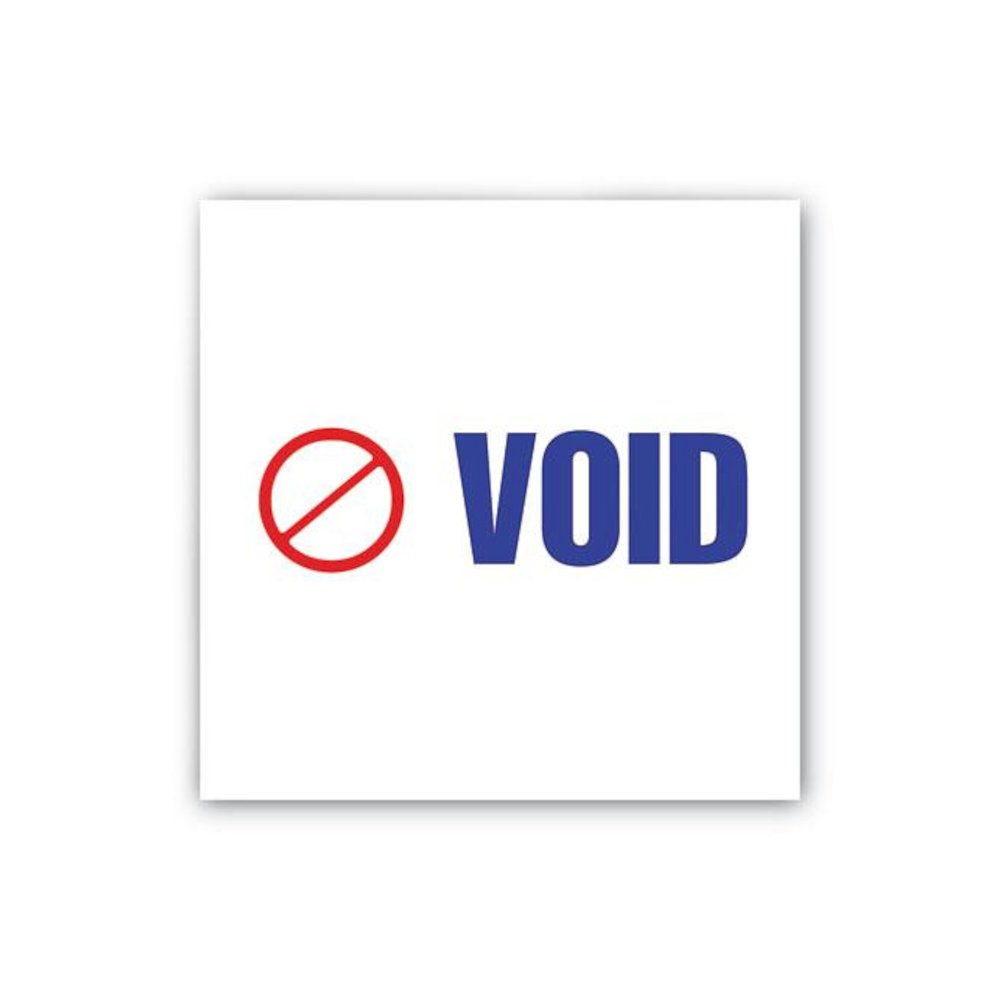 Pre-Inked Shutter Stamp, Red/Blue, VOID, 1.63 x 0.5. Picture 3