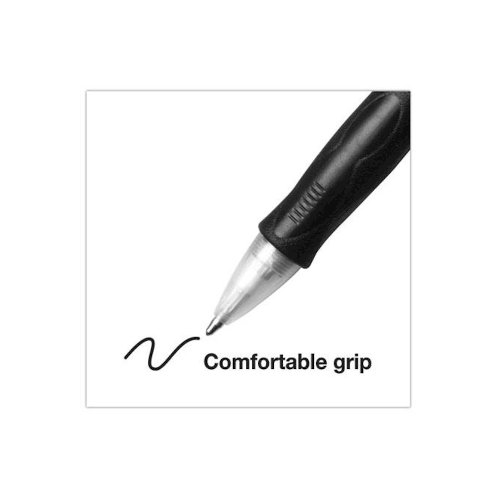 Velocity Easy Glide Ballpoint Pen Value Pack, Retractable, Medium 1 mm, Black Ink, Black Barrel, 36/Pack. Picture 4
