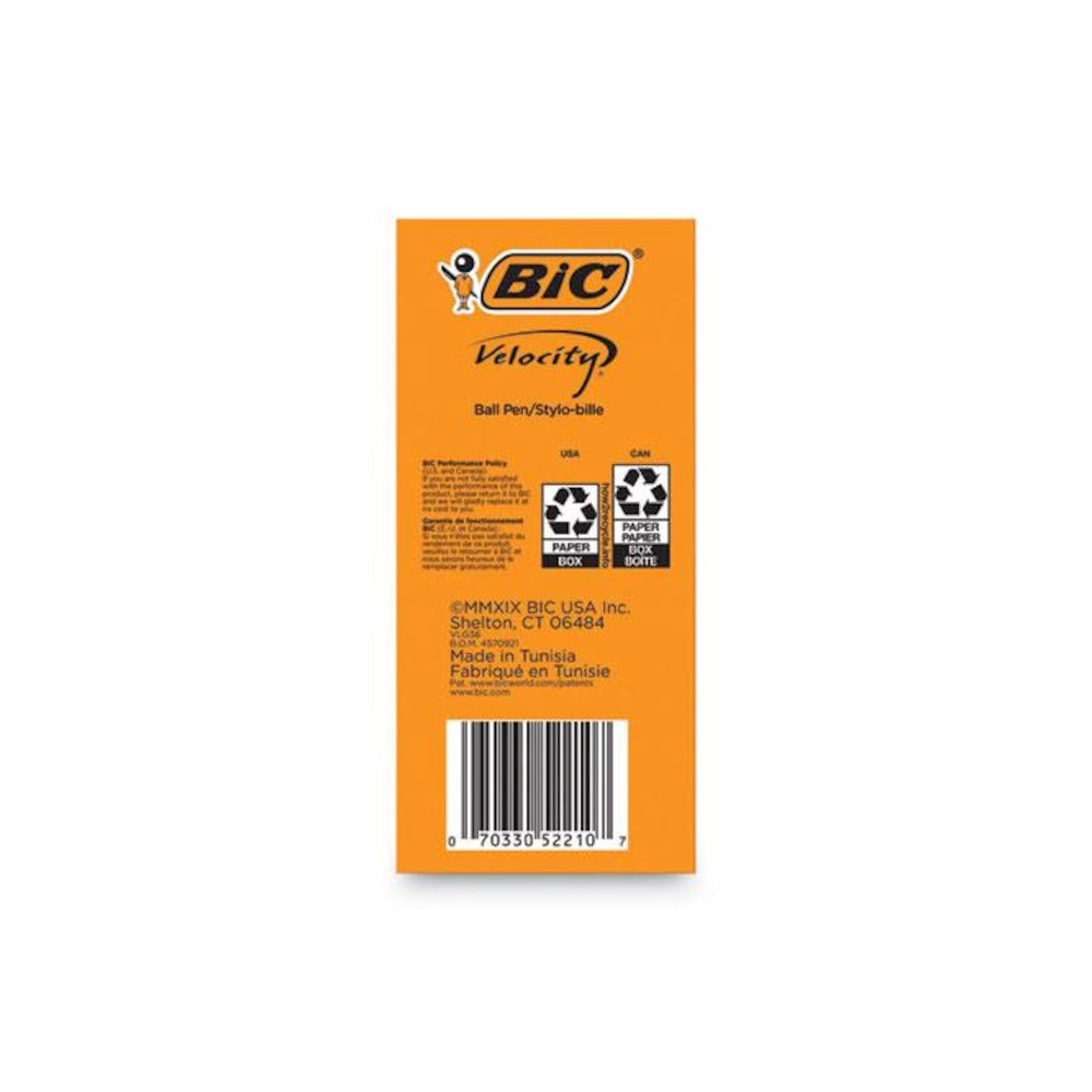 Velocity Easy Glide Ballpoint Pen Value Pack, Retractable, Medium 1 mm, Black Ink, Black Barrel, 36/Pack. Picture 3