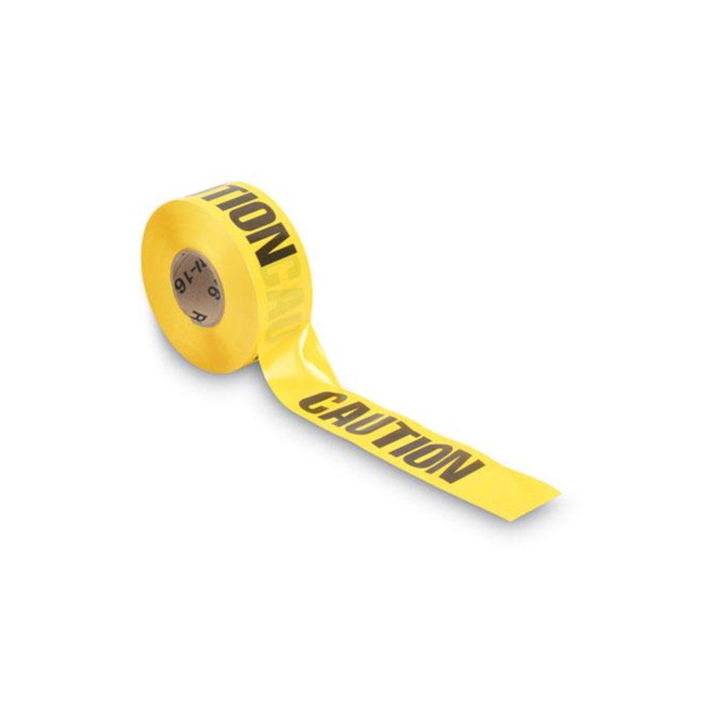 Caution Barricade Safety Tape, 3" x 1,000 ft, Black/Yellow. Picture 4