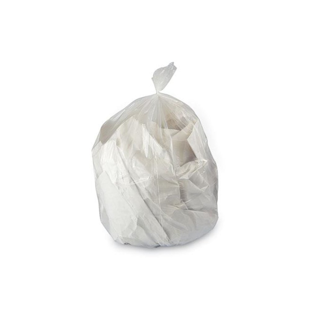 High-Density Can Liners, 33 gal, 13 mic, 33" x 39", Natural, Perforated Roll, 25 Bags/Roll, 10 Rolls/Carton. Picture 2