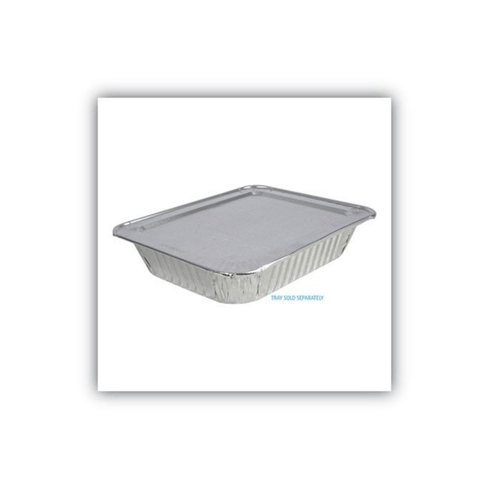 Aluminum Steam Table Pan Lids, Fits Half-Size Deep Pan, 290 Gauge, 0.63" Deep, 10.5 x 12.81, 100/Carton. Picture 5