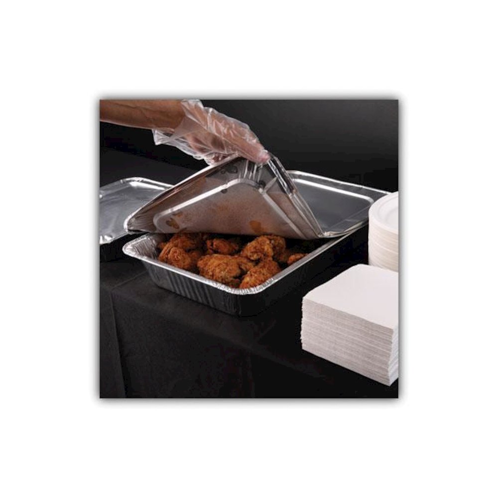Aluminum Steam Table Pan Lids, Fits Full-Size Deep Pan, 380 Gauge, 0.63" Deep, 12.88 x 20.81, 50/Carton. Picture 3