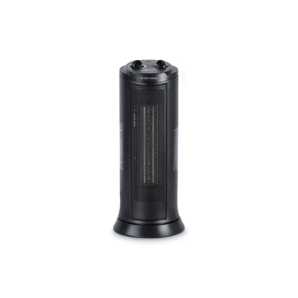 Mini Tower Ceramic Heater, 1,500 W, 7.37 x 7.37 x 17.37, Black. Picture 1