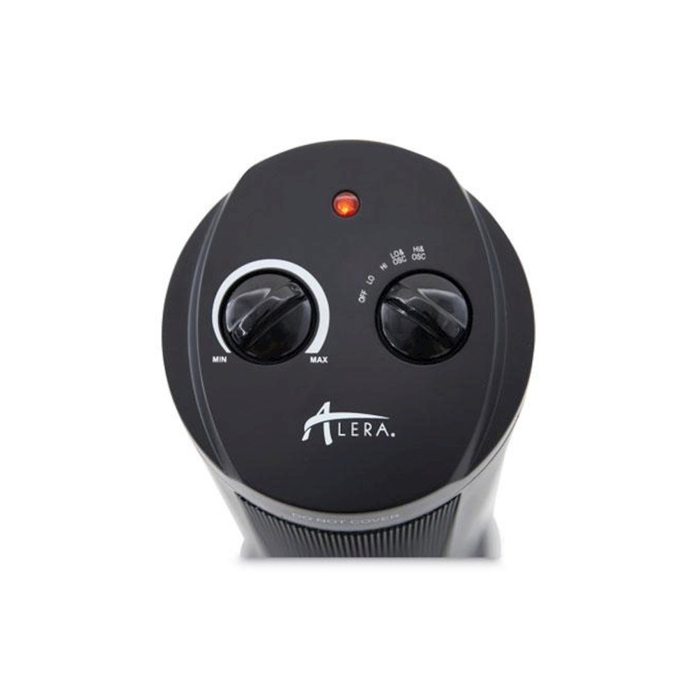 Mini Tower Ceramic Heater, 1,500 W, 7.37 x 7.37 x 17.37, Black. Picture 3