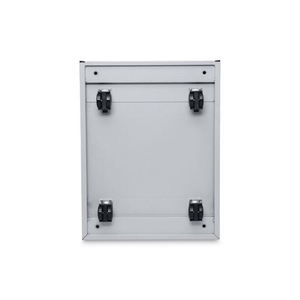 File Pedestal, Left or Right, 3-Drawers: Box/Box/File, Legal/Letter, Light Gray, 14.96" x 19.29" x 27.75". Picture 9