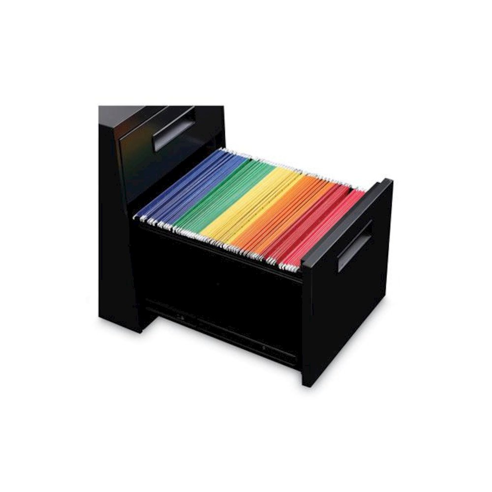 File Pedestal, Left or Right, 2-Drawers: Box/File, Legal/Letter, Black, 14.96" x 19.29" x 21.65". Picture 6