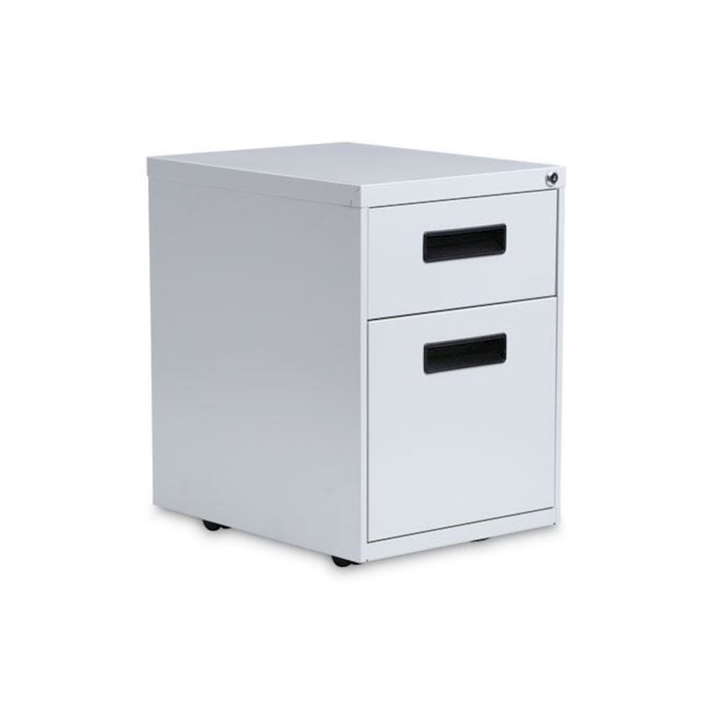 File Pedestal, Left or Right, 2-Drawers: Box/File, Legal/Letter, Light Gray, 14.96" x 19.29" x 21.65". Picture 1