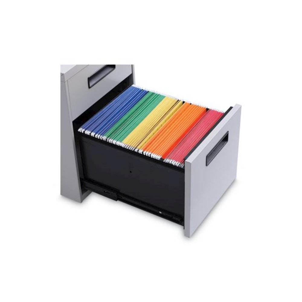 File Pedestal, Left or Right, 2-Drawers: Box/File, Legal/Letter, Light Gray, 14.96" x 19.29" x 21.65". Picture 6