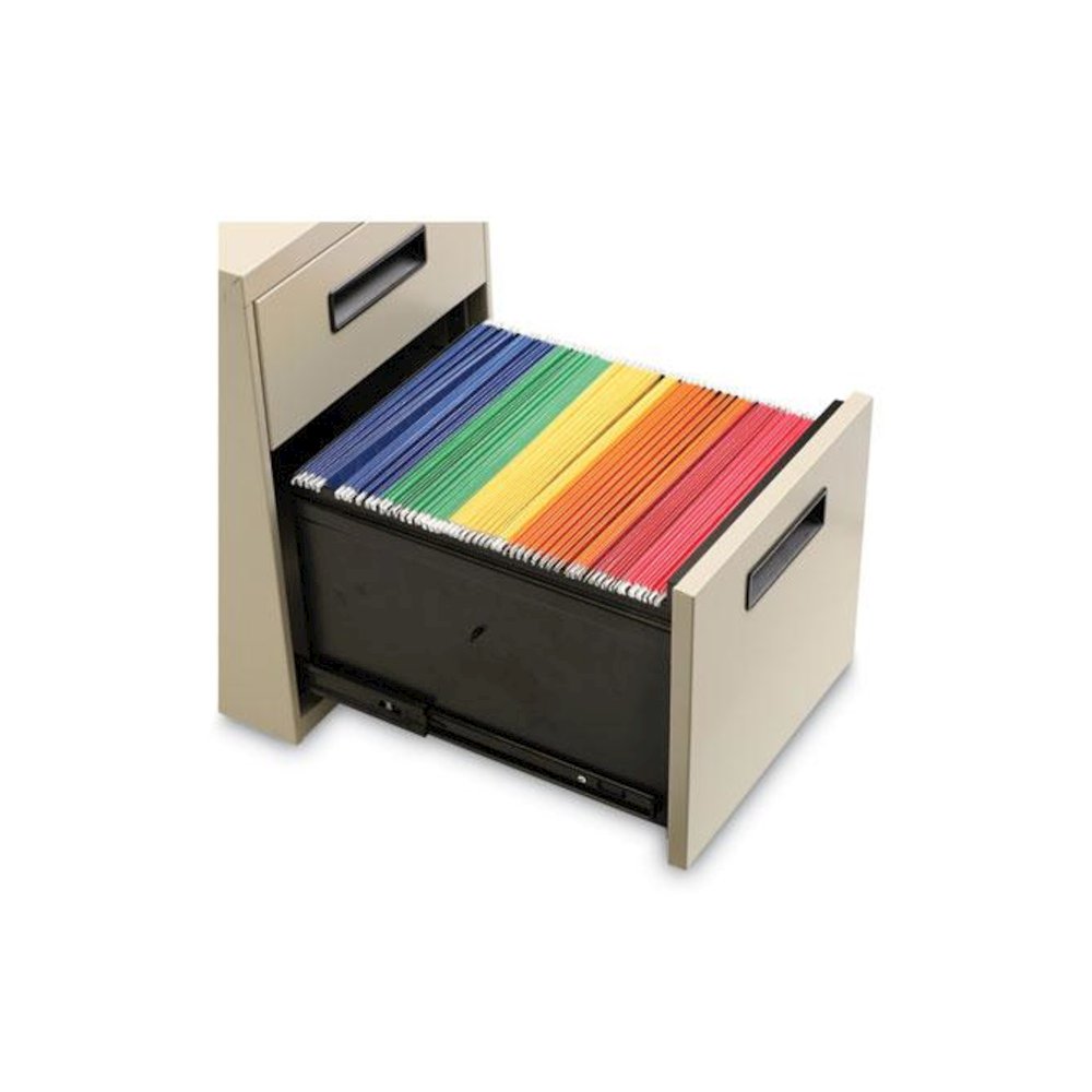 File Pedestal, Left or Right, 2-Drawers: Box/File, Legal/Letter, Putty, 14.96" x 19.29" x 21.65". Picture 6
