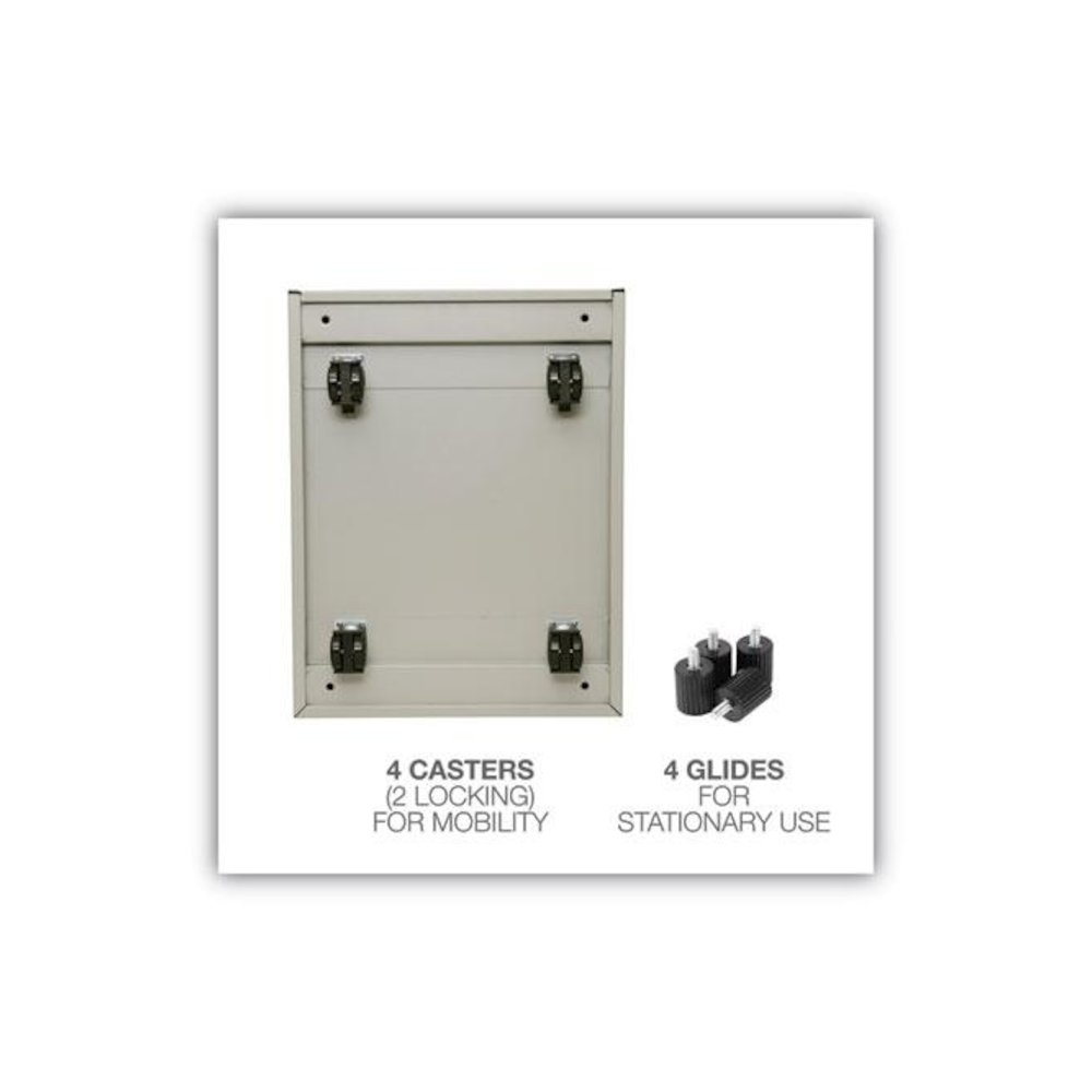 File Pedestal, Left or Right, 2-Drawers: Box/File, Legal/Letter, Putty, 14.96" x 19.29" x 21.65". Picture 8