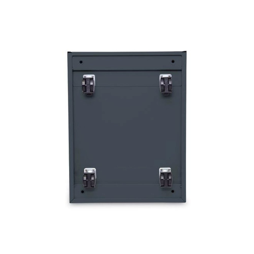 File Pedestal, Left or Right, 2 Legal/Letter-Size File Drawers, Charcoal, 14.96" x 19.29" x 27.75". Picture 9