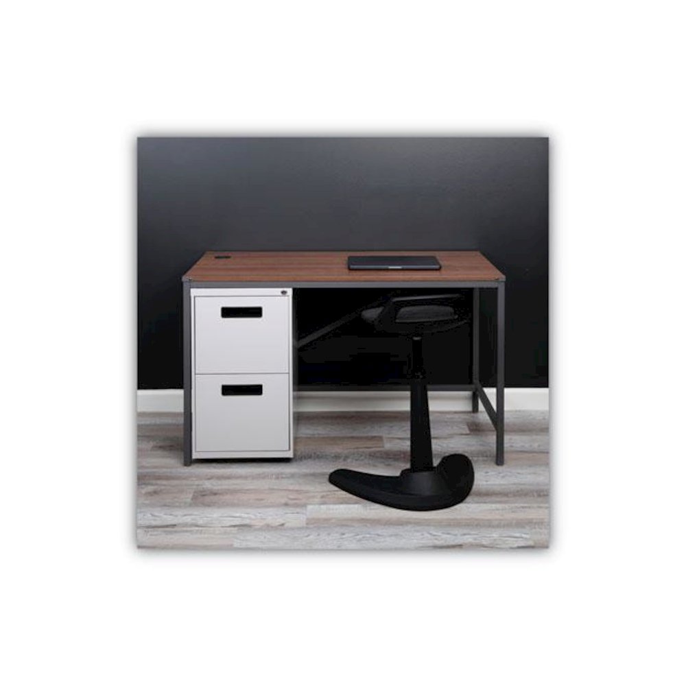 File Pedestal, Left or Right, 2 Legal/Letter-Size File Drawers, Light Gray, 14.96" x 19.29" x 27.75". Picture 7