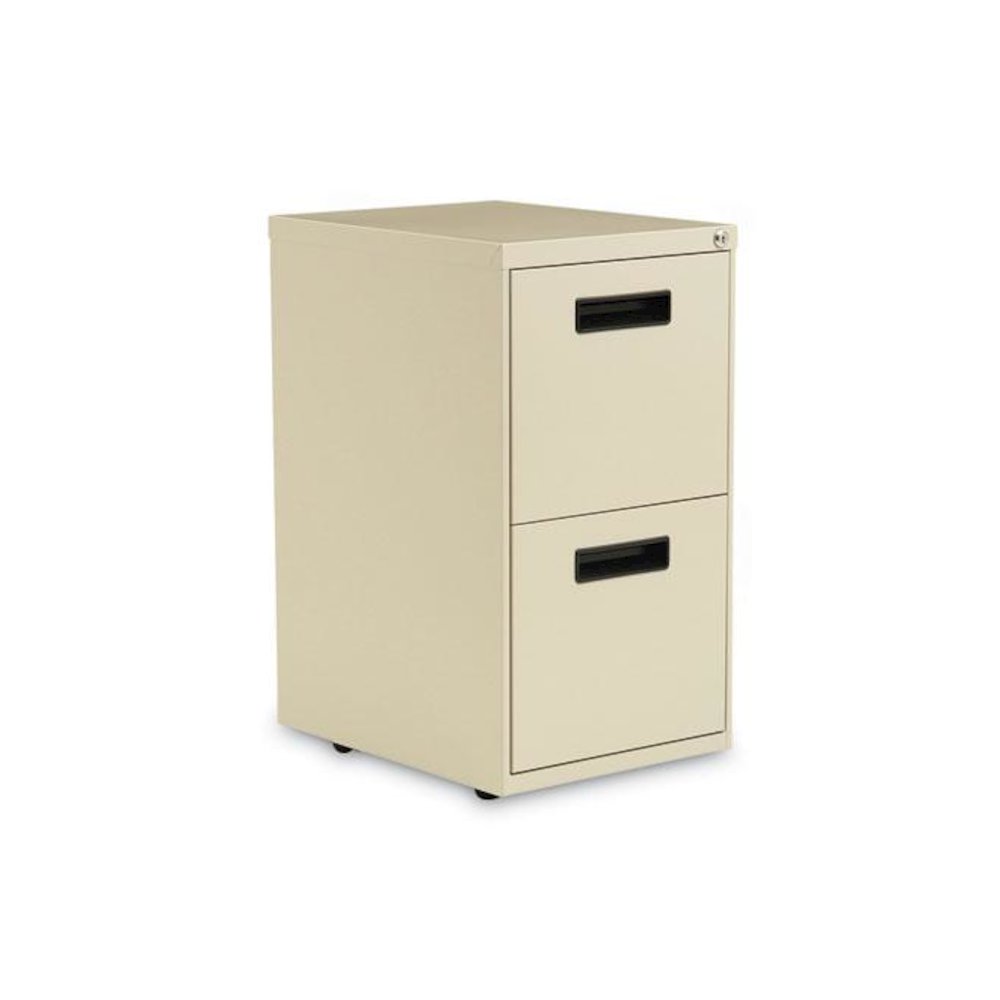 File Pedestal, Left or Right, 2 Legal/Letter-Size File Drawers, Putty, 14.96" x 19.29" x 27.75". Picture 1
