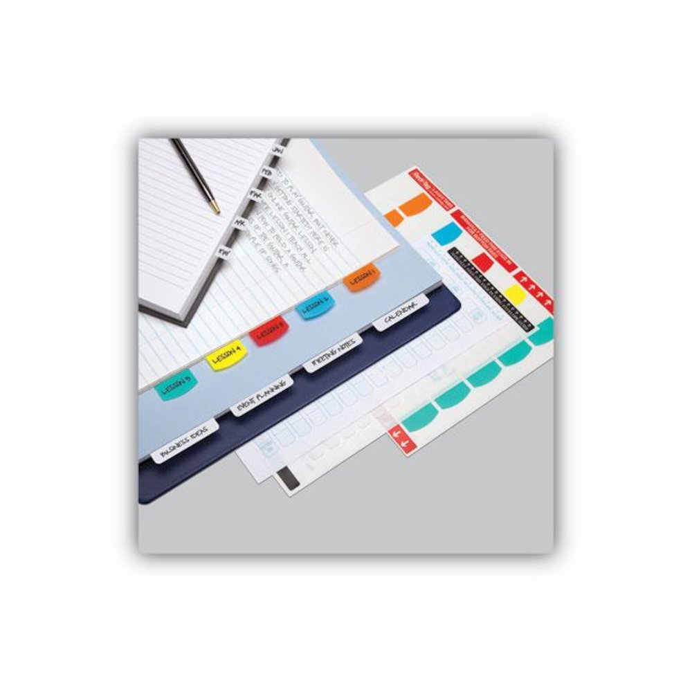 Laser Printable Index Tabs, 1/5-Cut, White, 2" Wide, 300/Pack. Picture 6