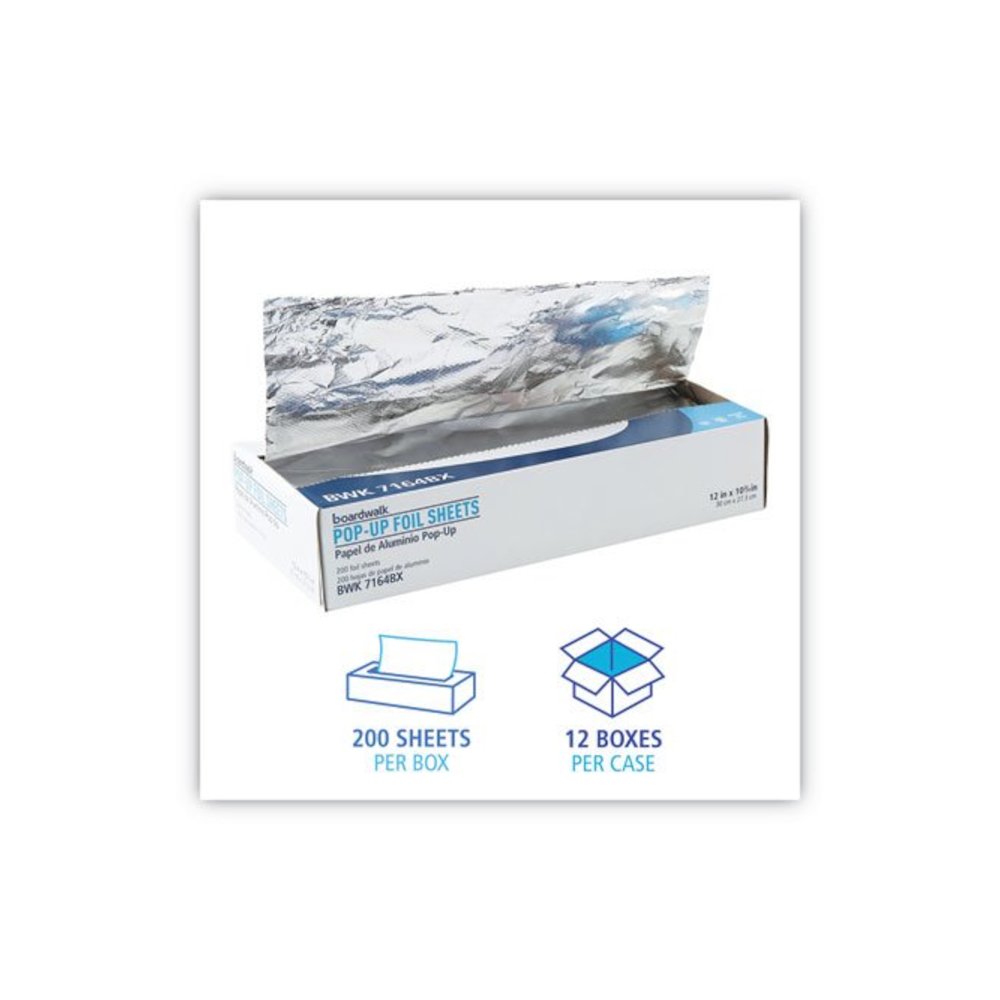 Standard Aluminum Foil Pop-Up Sheets, 63 Gauge, 12 x 10.75, 200/Box, 12 Boxes/Carton. Picture 4