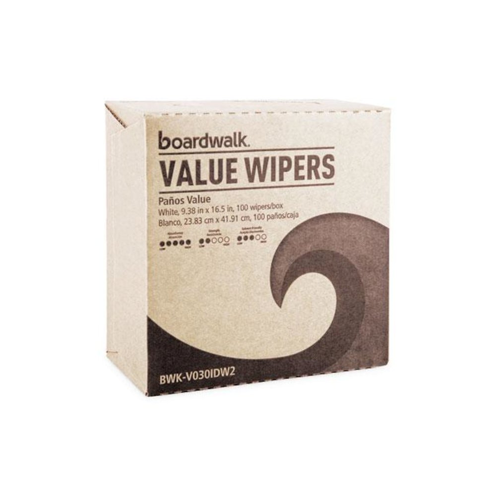 DRC Wipers, 9.33 x 16.5, White, 100 Dispenser Packs, 9 Dispenser Packs/Carton. Picture 1