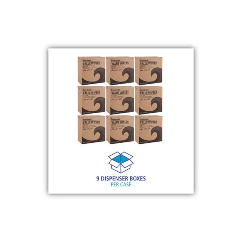 DRC Wipers, 9.33 x 16.5, White, 100 Dispenser Packs, 9 Dispenser Packs/Carton. Picture 4