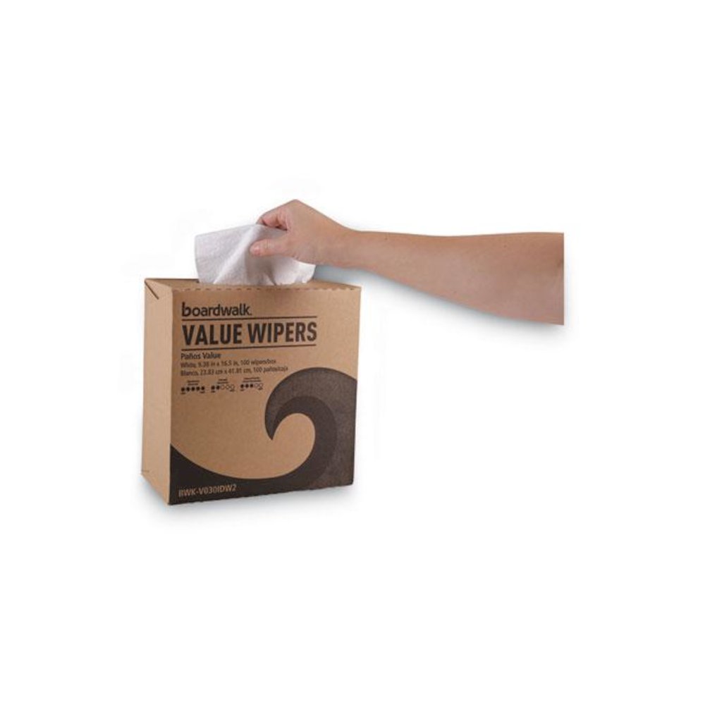 DRC Wipers, 9.33 x 16.5, White, 100 Dispenser Packs, 9 Dispenser Packs/Carton. Picture 2