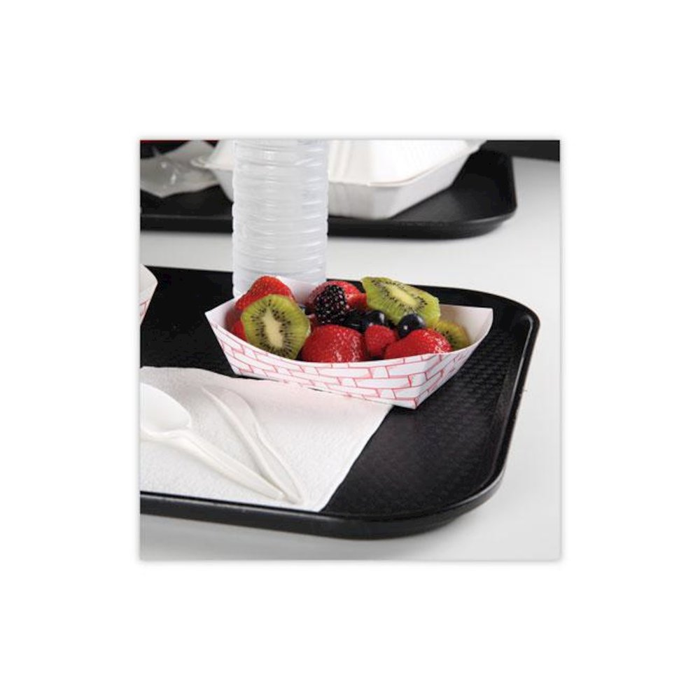 Paper Food Baskets, 2 lb Capacity, Red/White, 1,000/Carton. Picture 4