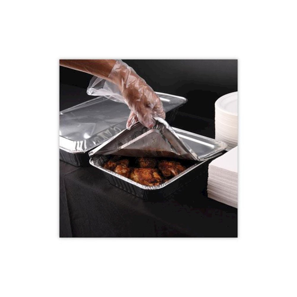 Aluminum Steam Table Pans, Half-Size Deep, 400 Gauge, 2.56" Deep, 10.38 x 12.75, 100/Carton. Picture 3