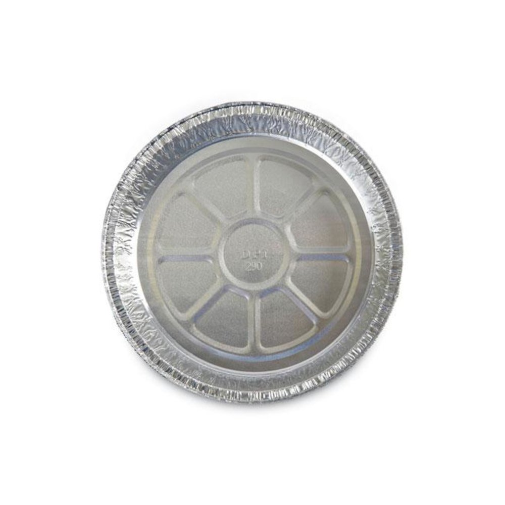Round Aluminum To-Go Containers, 300 Gauge, 48 oz, 9" Diameter x 1.66" h, Silver, 500/Carton. Picture 2