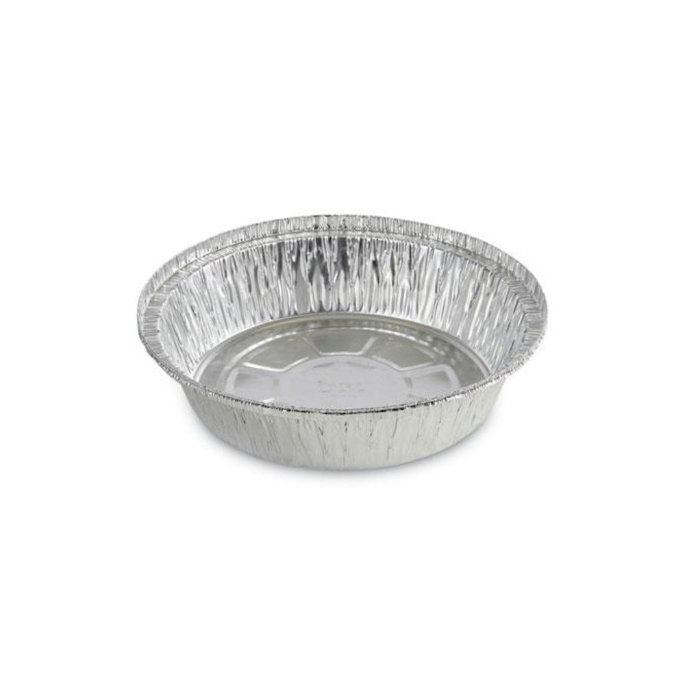Round Aluminum To-Go Containers, 250 Gauge, 24 oz, 7" Diameter x 1.47" h, Silver, 500/Carton. Picture 1
