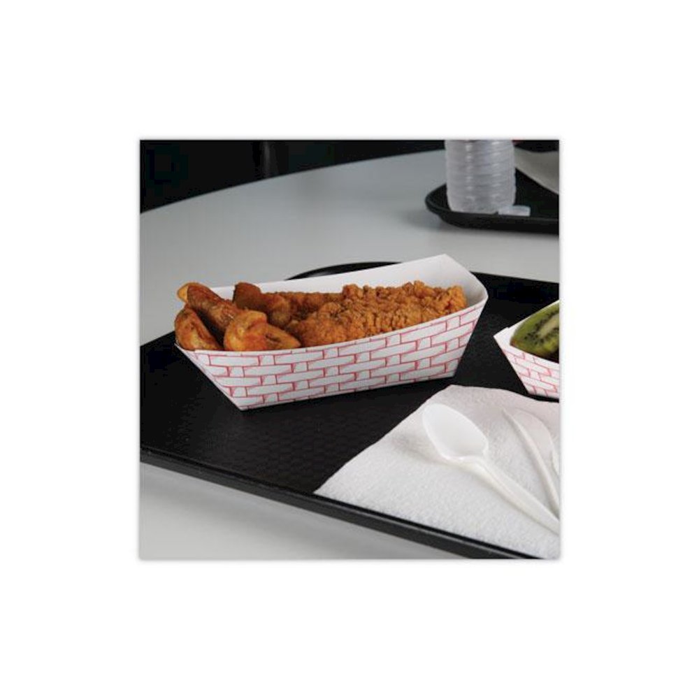 Paper Food Baskets, 5 lb Capacity, Red/White, 500/Carton. Picture 5