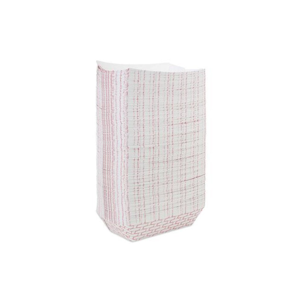 Paper Food Baskets, 5 lb Capacity, Red/White, 500/Carton. Picture 7