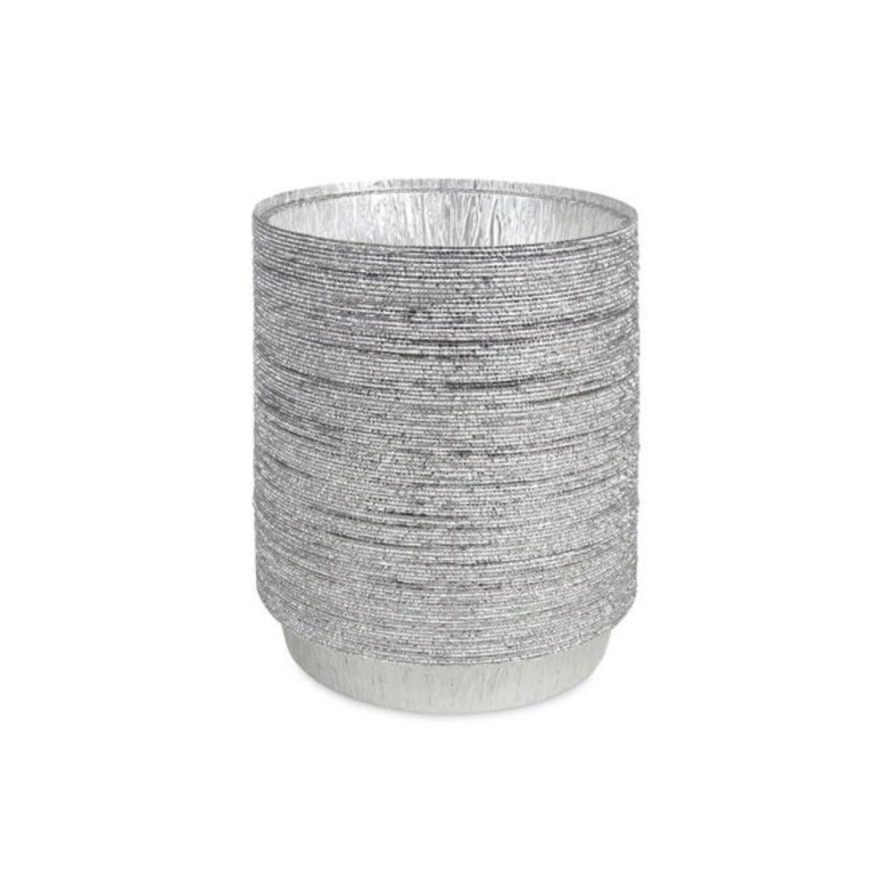 Round Aluminum To-Go Containers, 300 Gauge, 48 oz, 9" Diameter x 1.66" h, Silver, 500/Carton. Picture 8