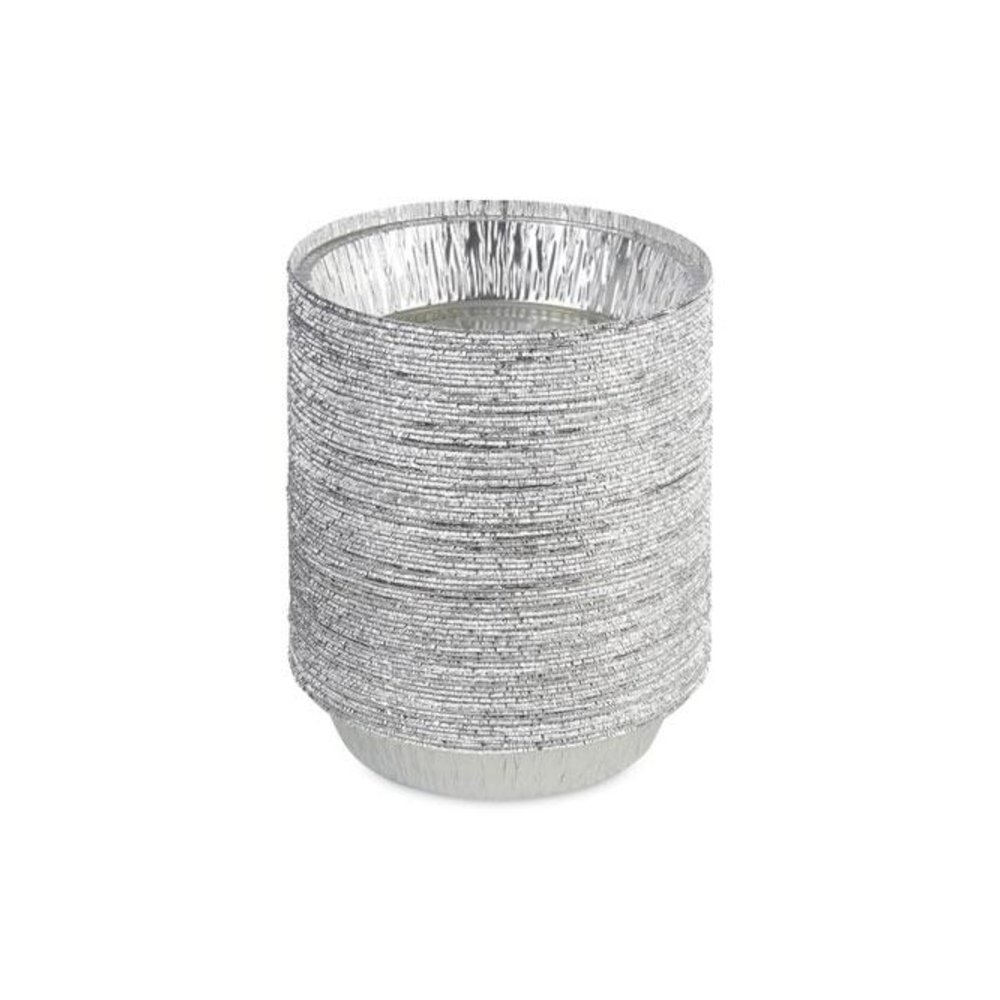 Round Aluminum To-Go Containers, 250 Gauge, 24 oz, 7" Diameter x 1.47" h, Silver, 500/Carton. Picture 8