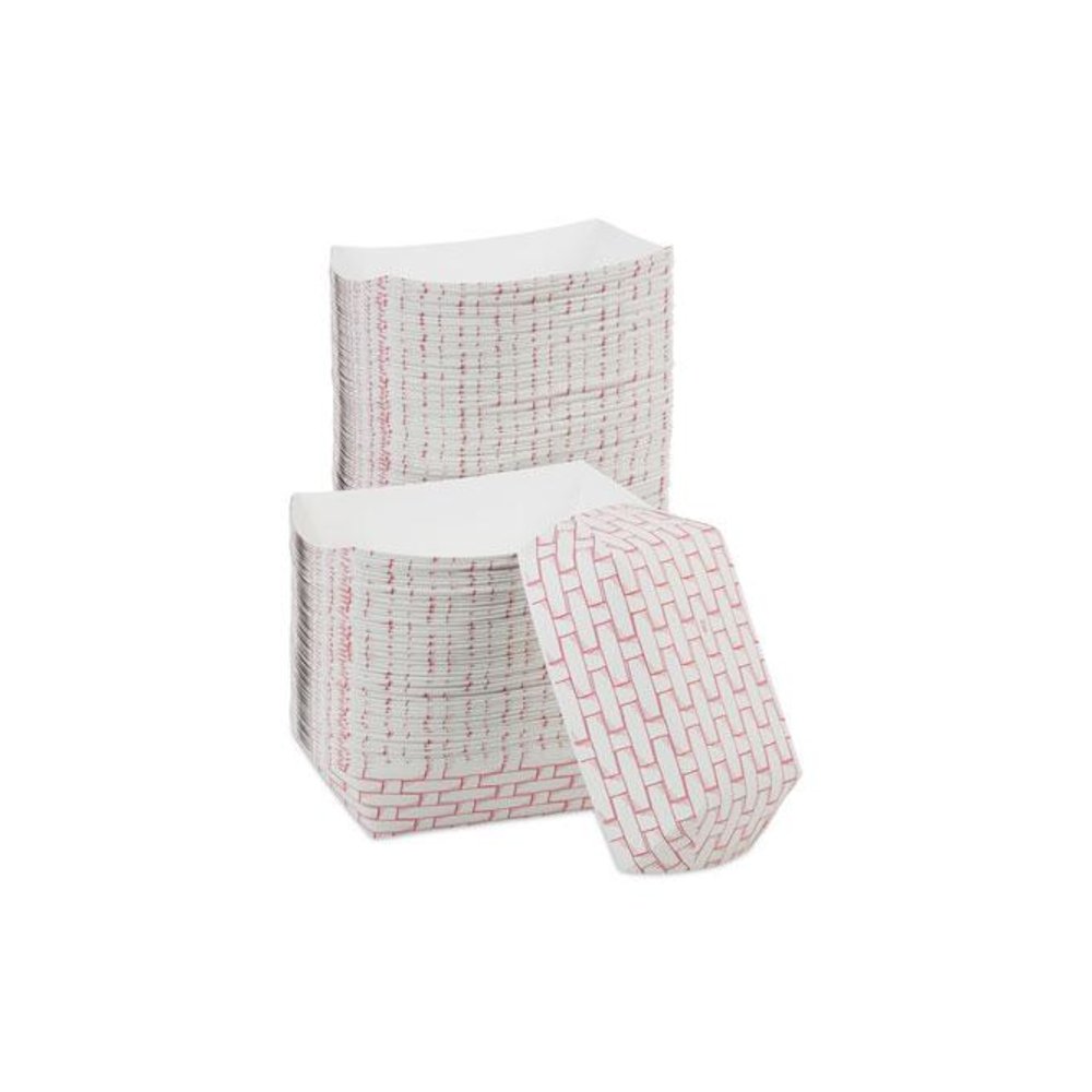 Paper Food Baskets, 2.5 lb Capacity, Red/White, 500/Carton. Picture 6