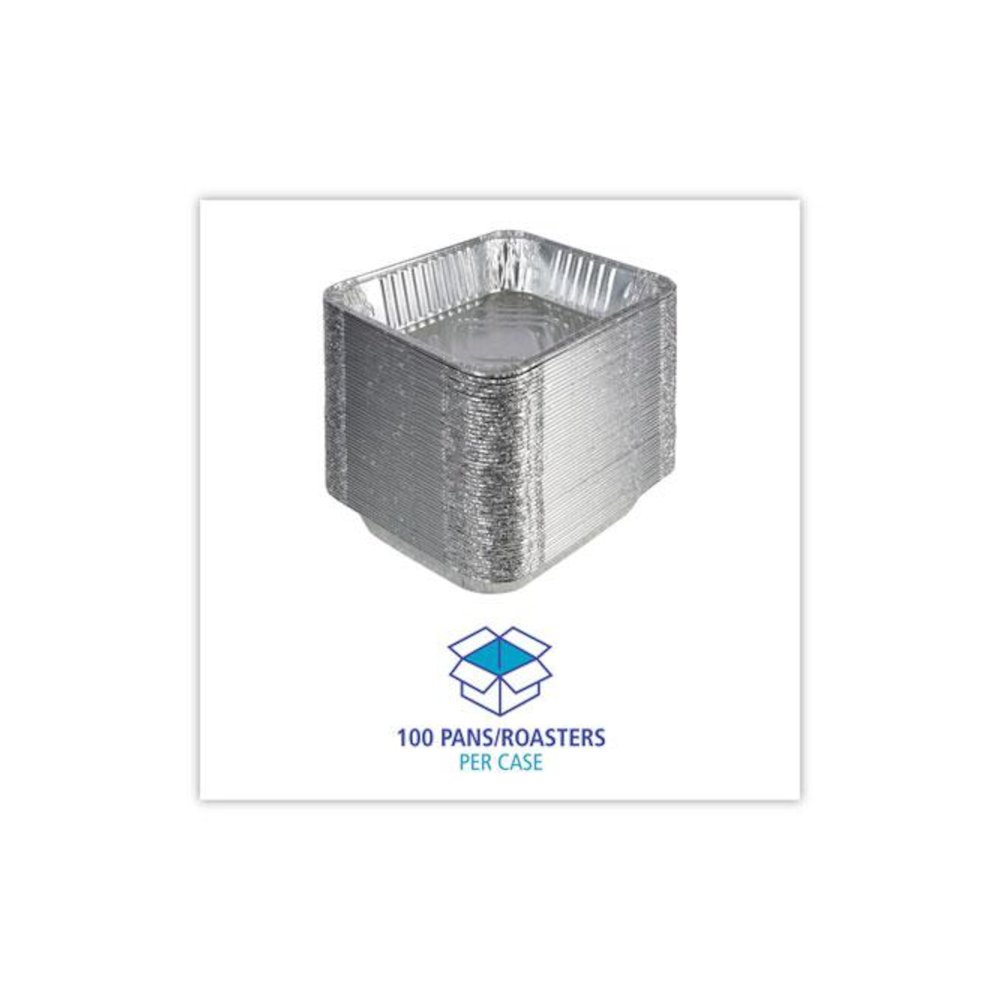 Aluminum Steam Table Pans, Half-Size Deep, 400 Gauge, 2.56" Deep, 10.38 x 12.75, 100/Carton. Picture 5