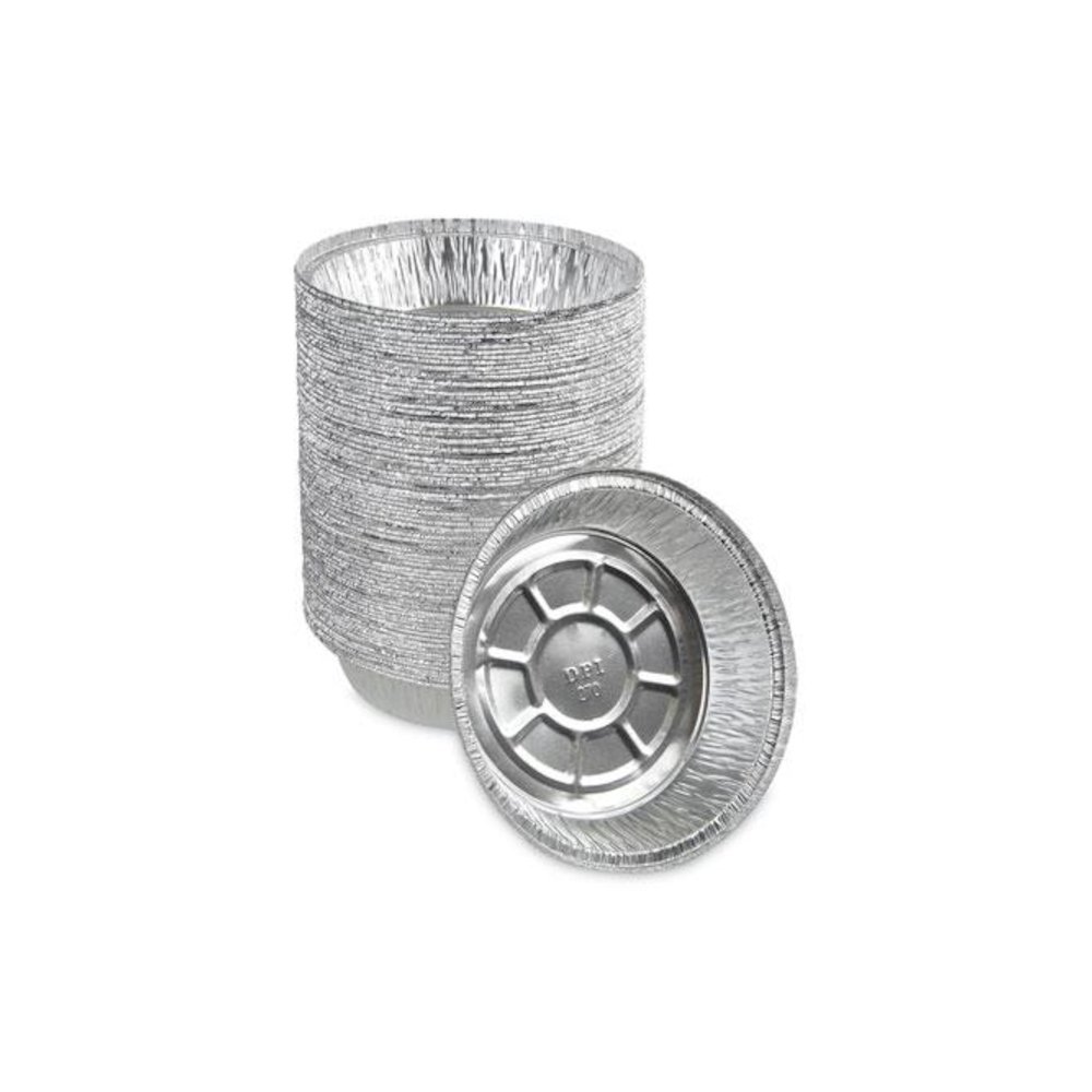 Round Aluminum To-Go Containers, 250 Gauge, 24 oz, 7" Diameter x 1.47" h, Silver, 500/Carton. Picture 4