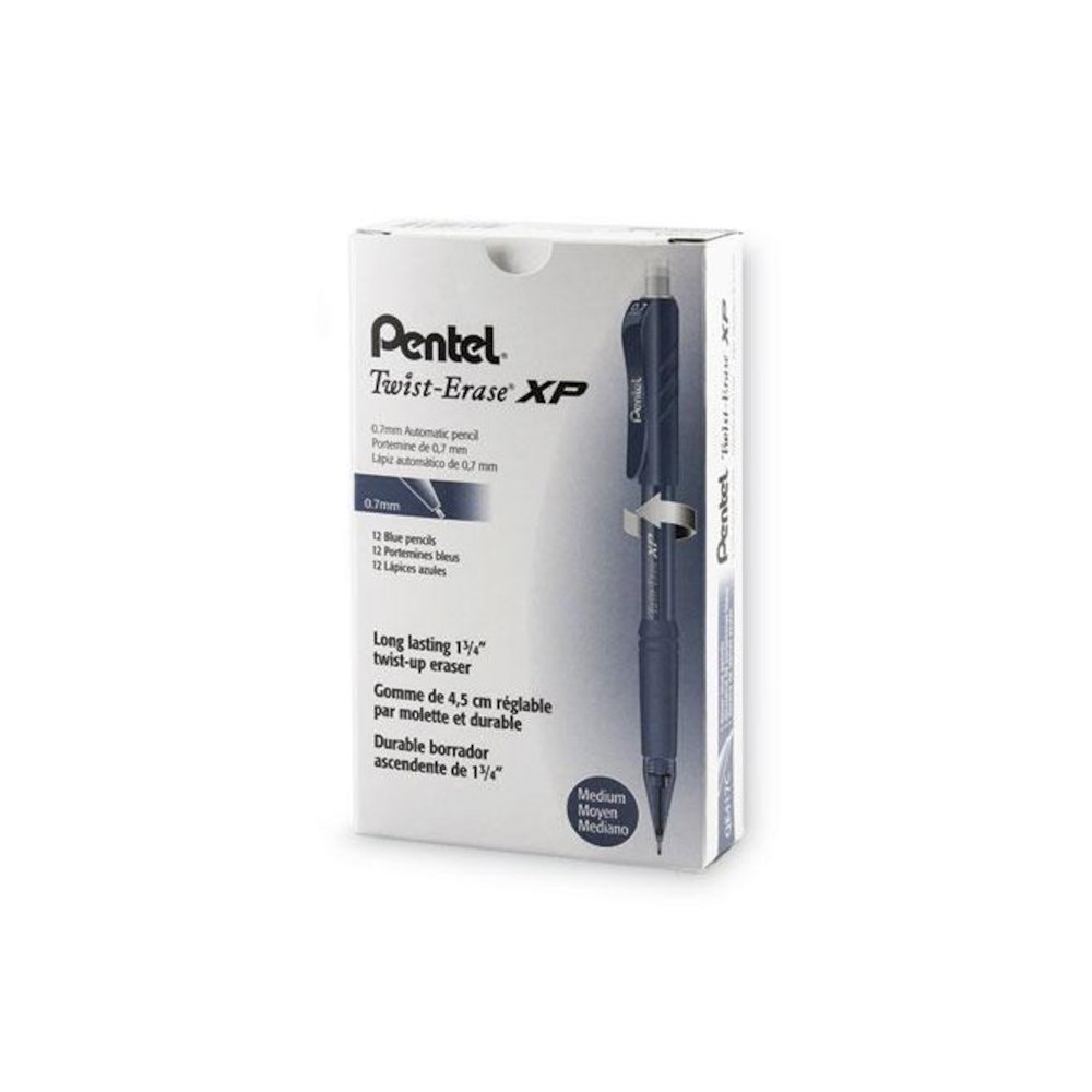 Twist-Erase EXPRESS Mechanical Pencil, 0.7 mm, HB (#2), Black Lead, Blue Barrel, Dozen. Picture 2